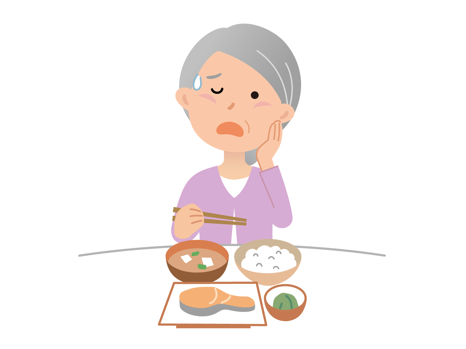 食欲不振のイラスト