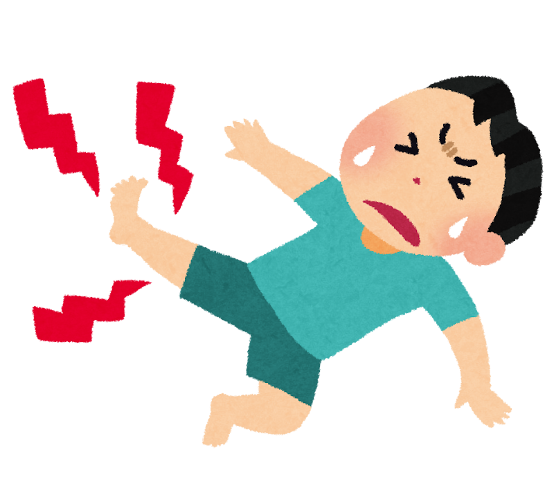 足がつった画像