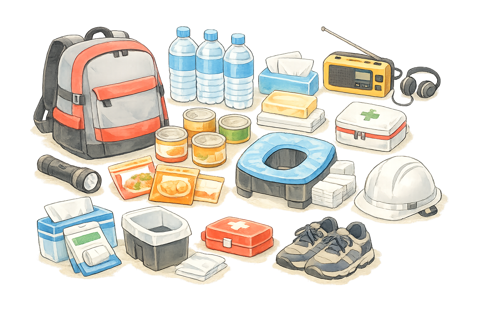 防災用品イラスト