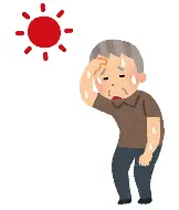 暑そうなおじいさん
